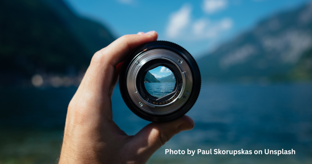 A lens focusing on islands meeting far away